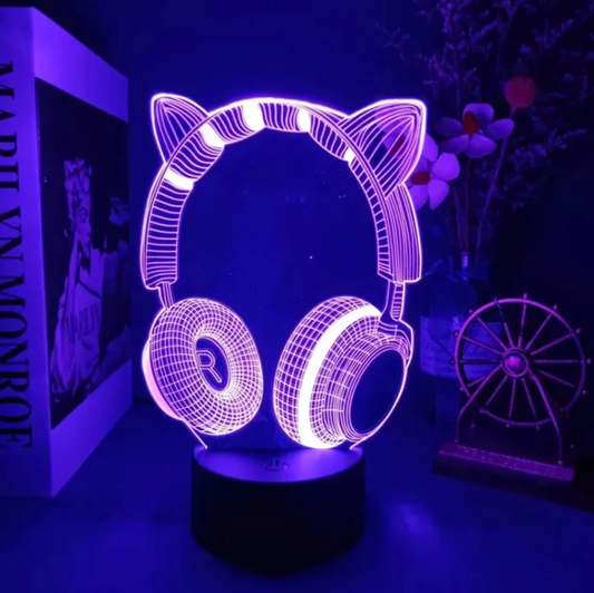 Neon Cat Headphones